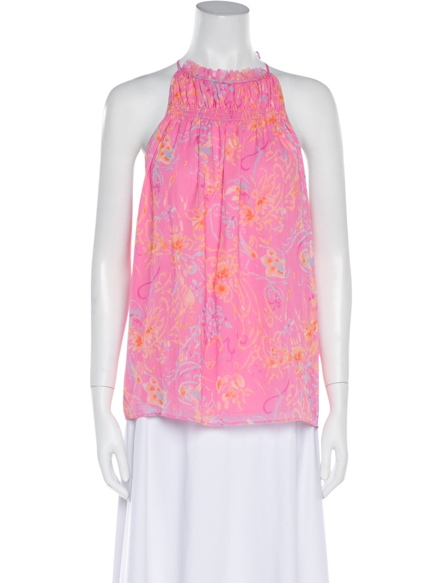 Ramy Brook Floral Print Crew Neck Blouse w/ Tags