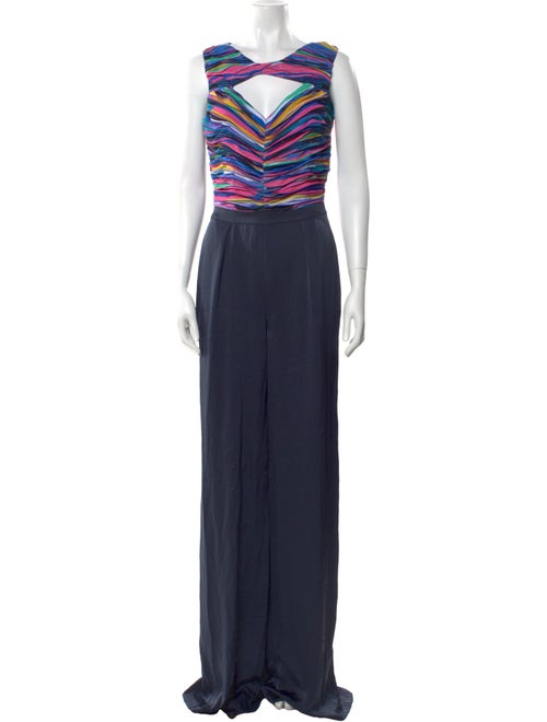 Ramy Brook Striped Scoop Neck Jumpsuit