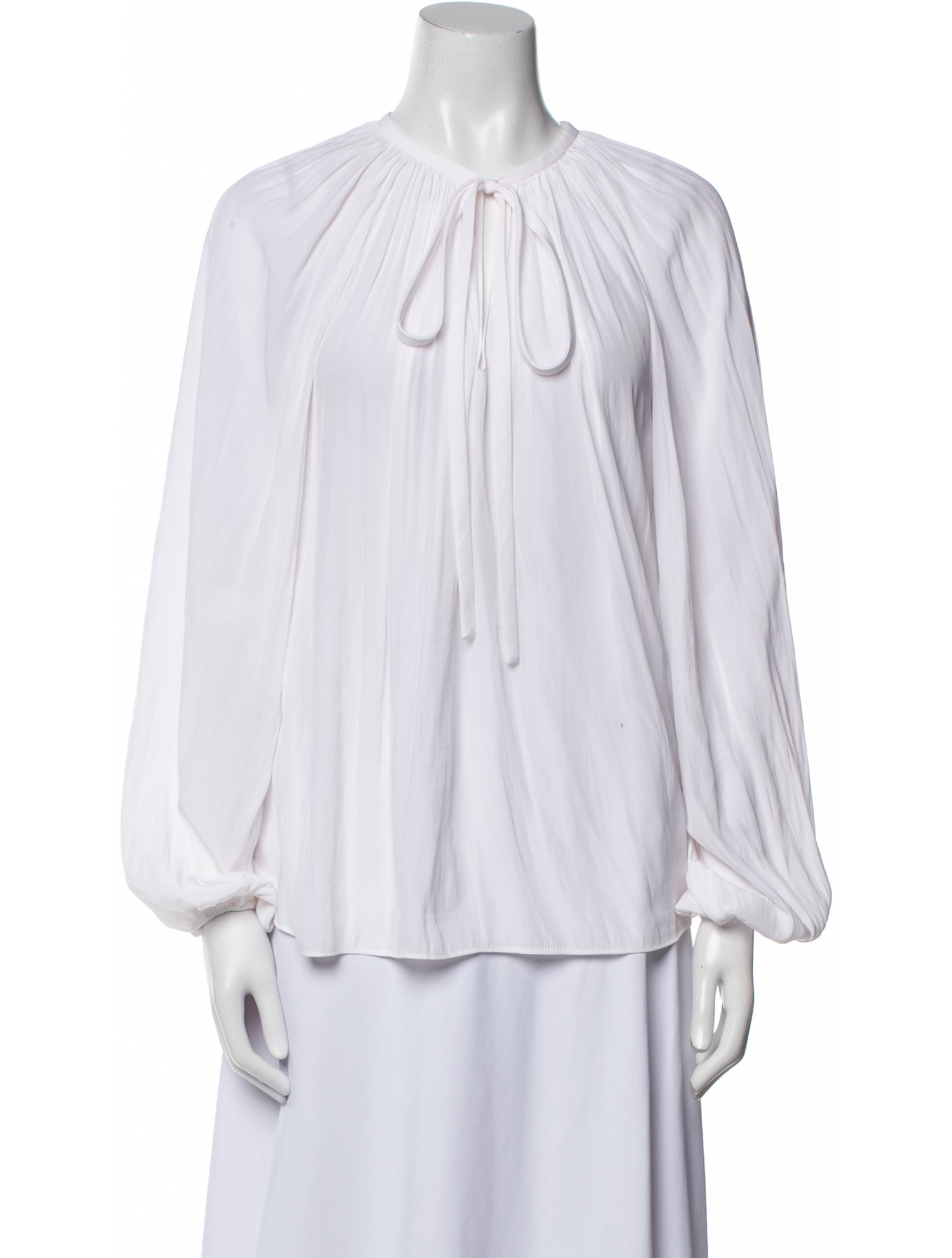 Ramy Brook Tie Neck Long Sleeve Blouse