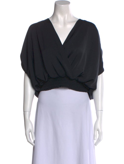 Ramy Brook V-Neck Short Sleeve Crop Top