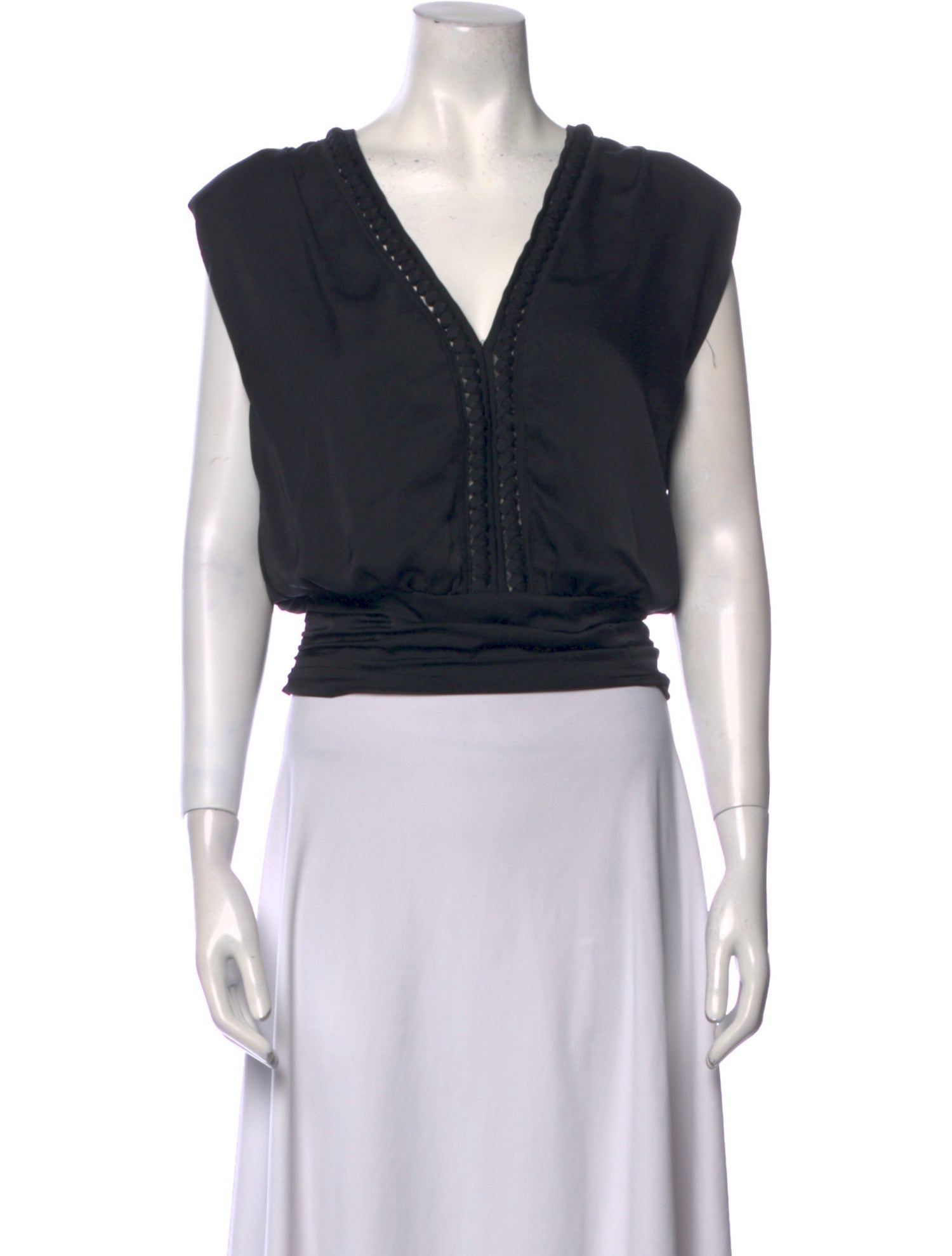 Ramy Brook V-Neck Sleeveless Crop Top