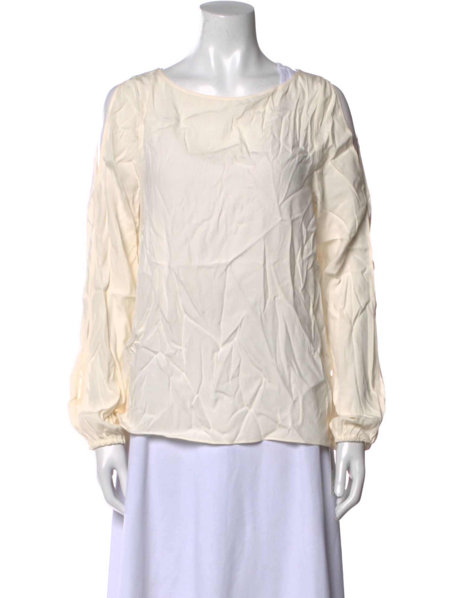 Ramy Brook Silk Bateau Neckline Blouse