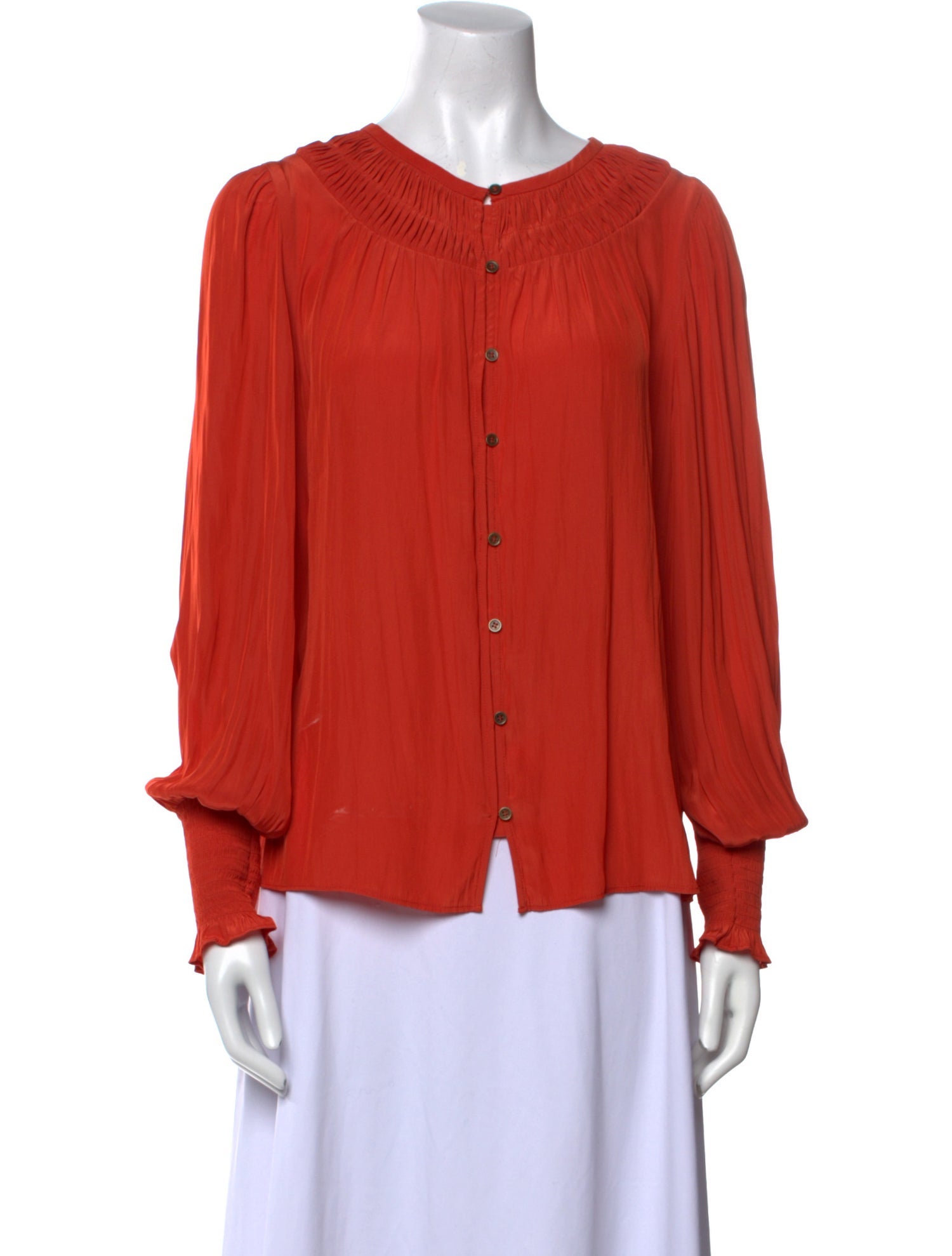 Ramy Brook Mock Neck Long Sleeve Blouse