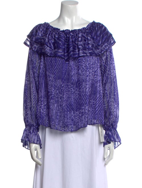 Ramy Brook Printed Scoop Neck Top