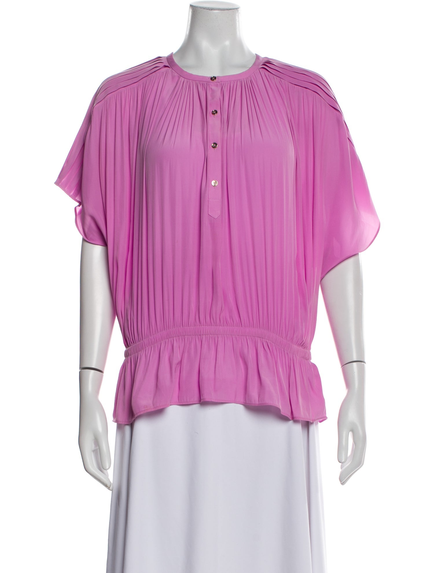 Ramy Brook Crew Neck Short Sleeve Blouse