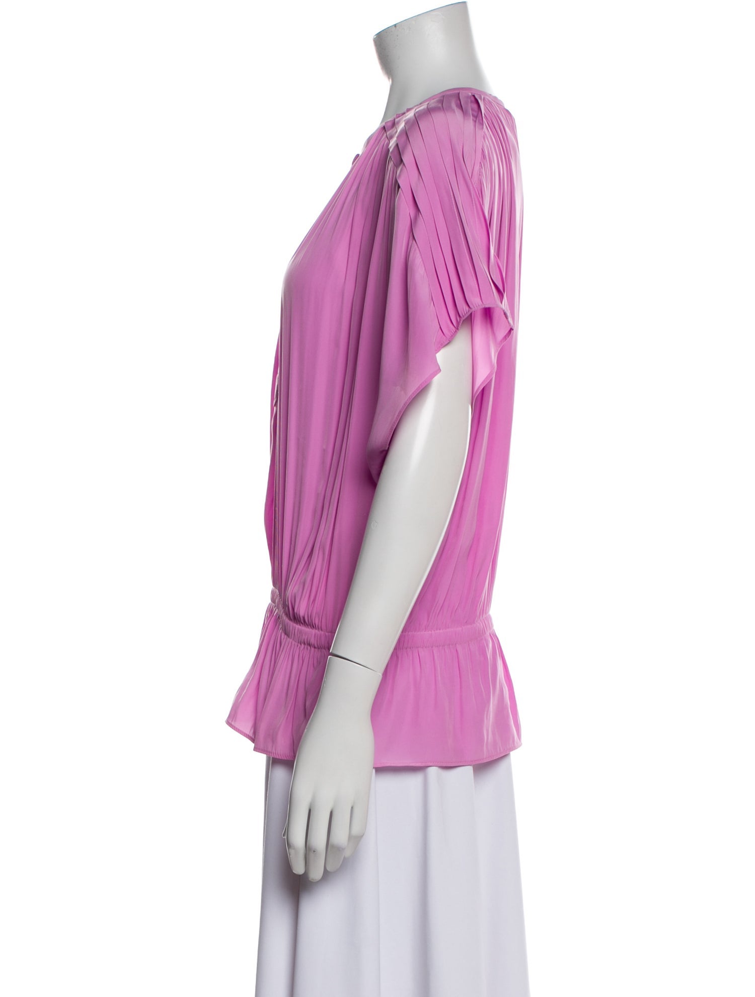 Ramy Brook Crew Neck Short Sleeve Blouse