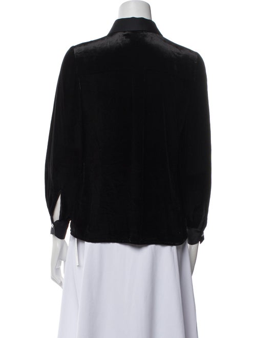 Ramy Brook Mock Neck Long Sleeve Button-Up Top