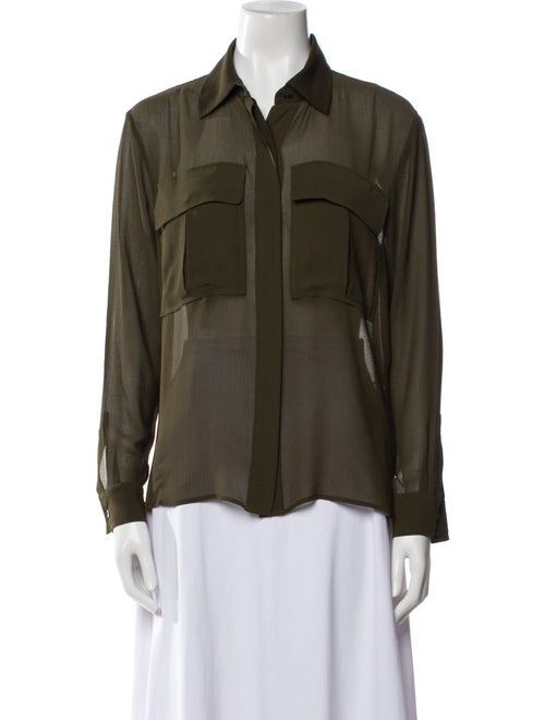 Ramy Brook Long Sleeve Button-Up Top