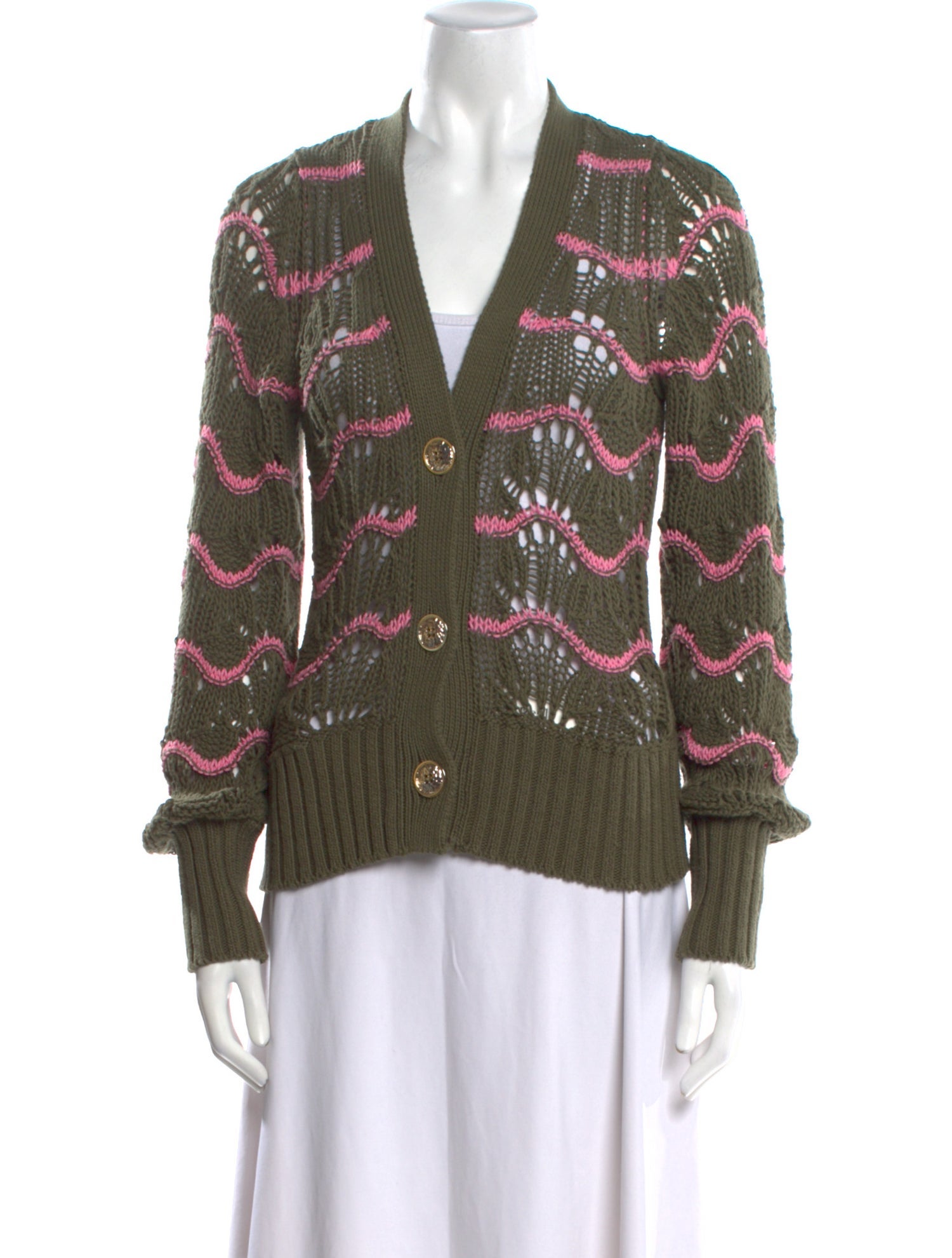 Ramy Brook Printed V-Neck Sweater