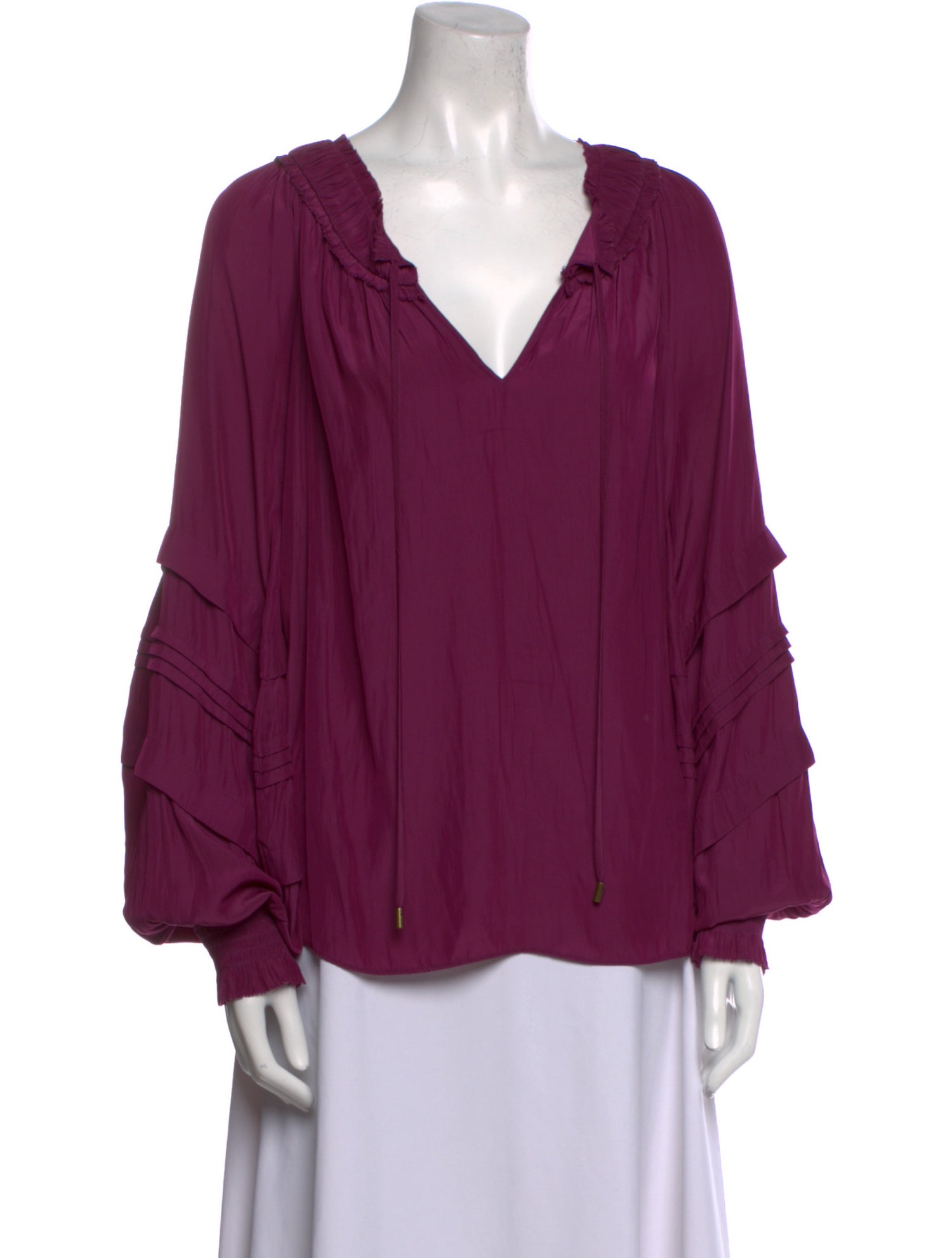Ramy Brook V-Neck Long Sleeve Blouse
