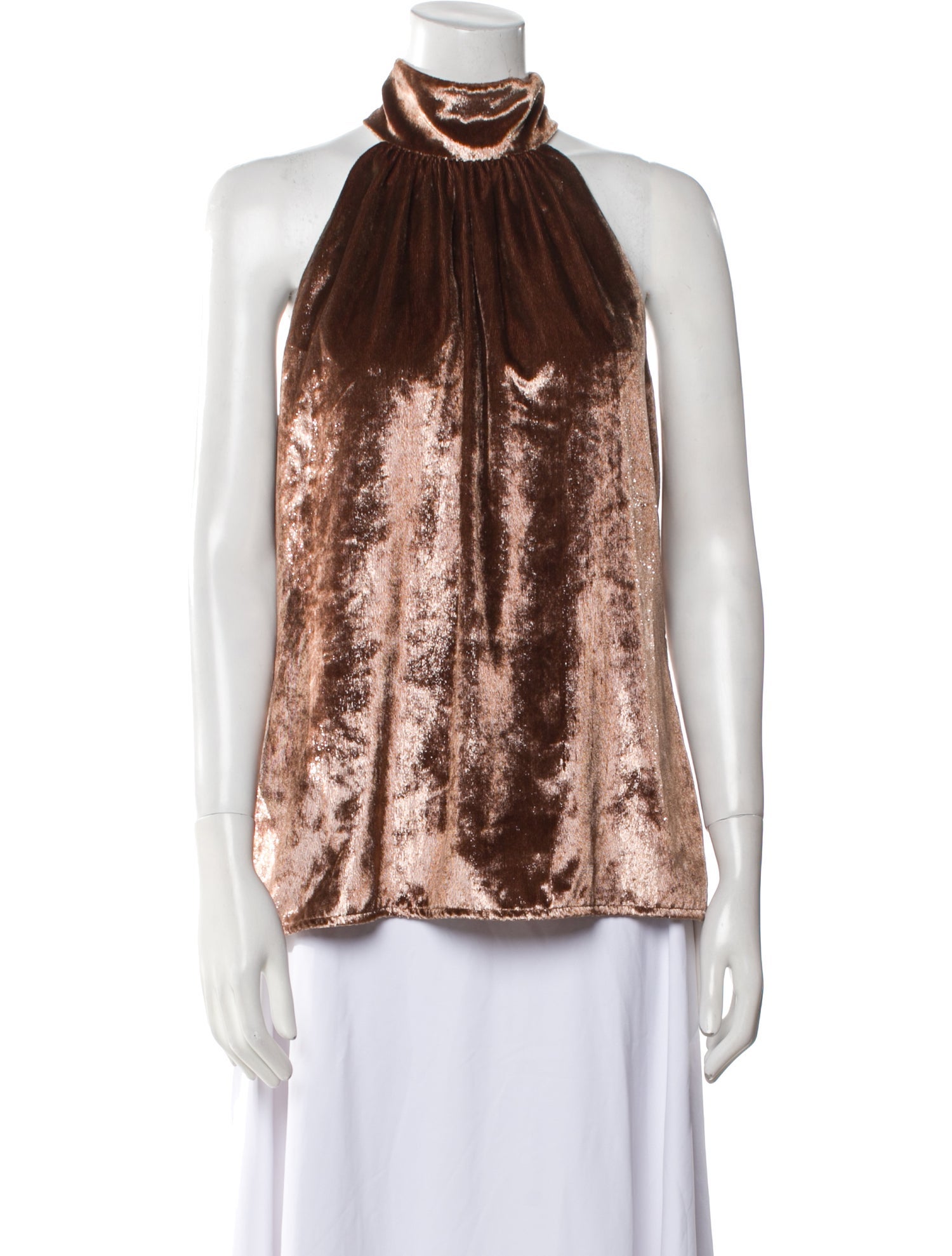 Ramy Brook Mock Neck Sleeveless Blouse