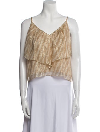 Ramy Brook V-Neck Sleeveless Crop Top