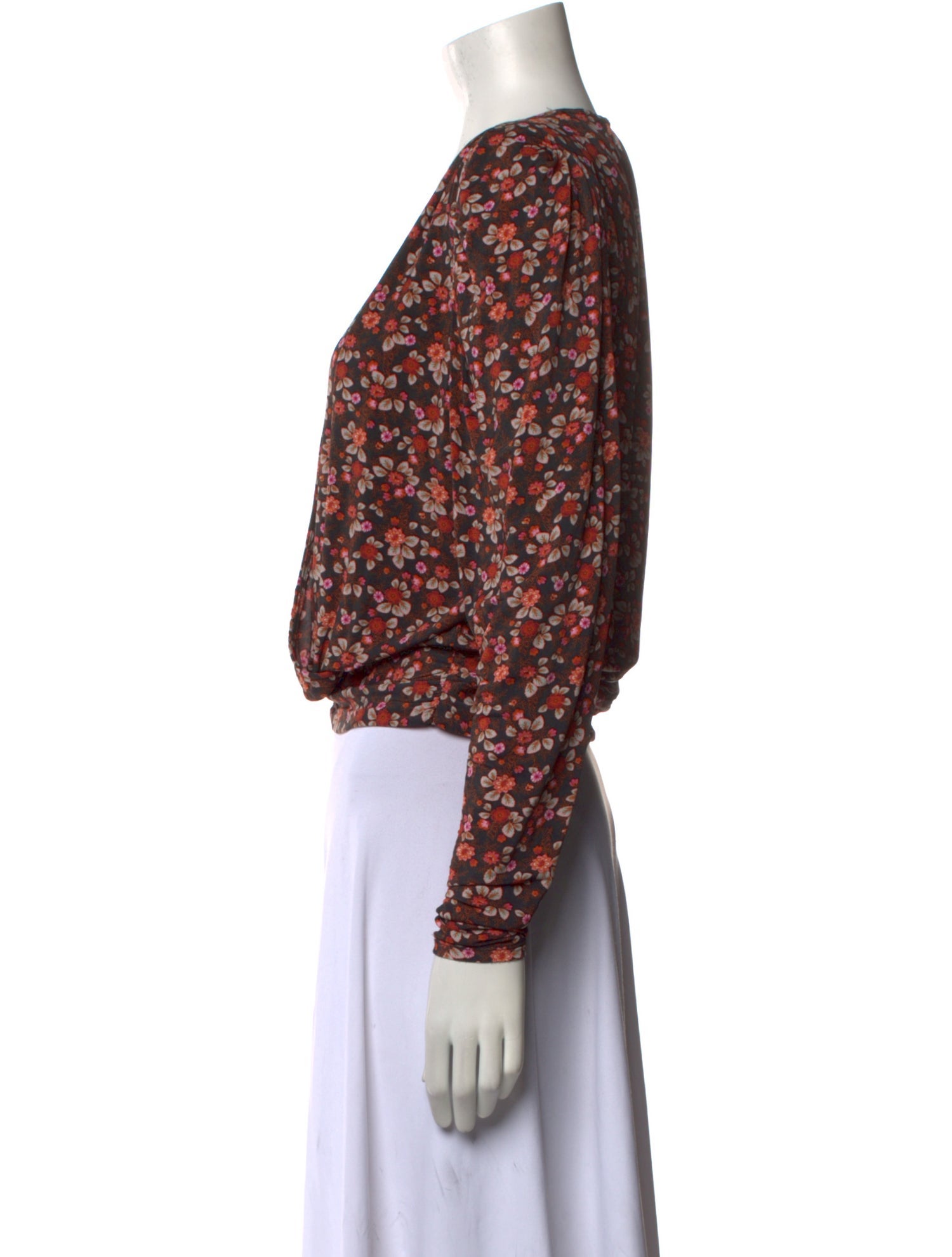 Ramy Brook Floral Print V-Neck Crop Top