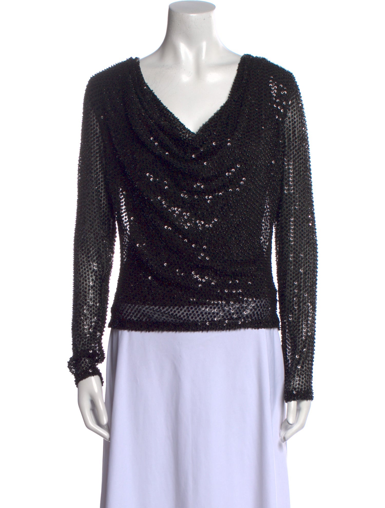 Ramy Brook Cowl Neck Long Sleeve Top