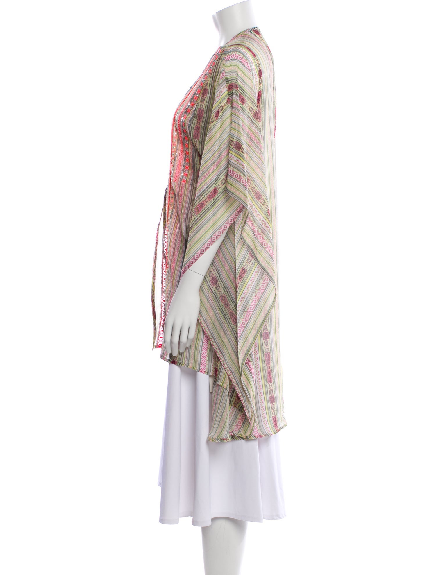 Ramy Brook Striped Sequin Embellishments Cover-Up w/ Tags