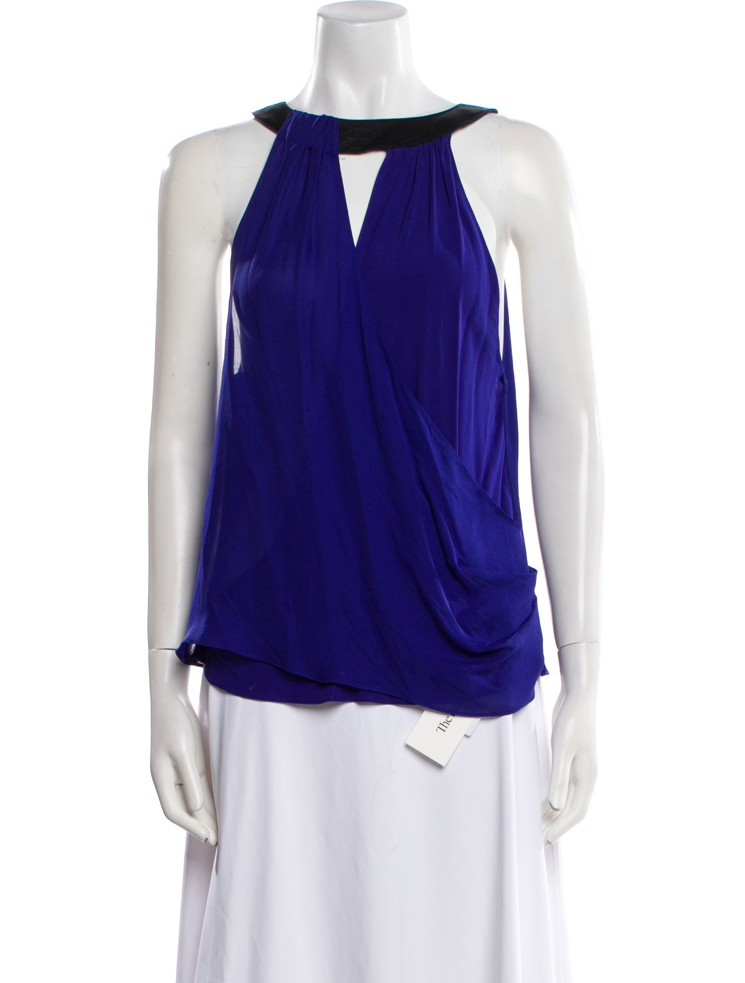 Ramy Brook Silk Bateau Neckline Blouse