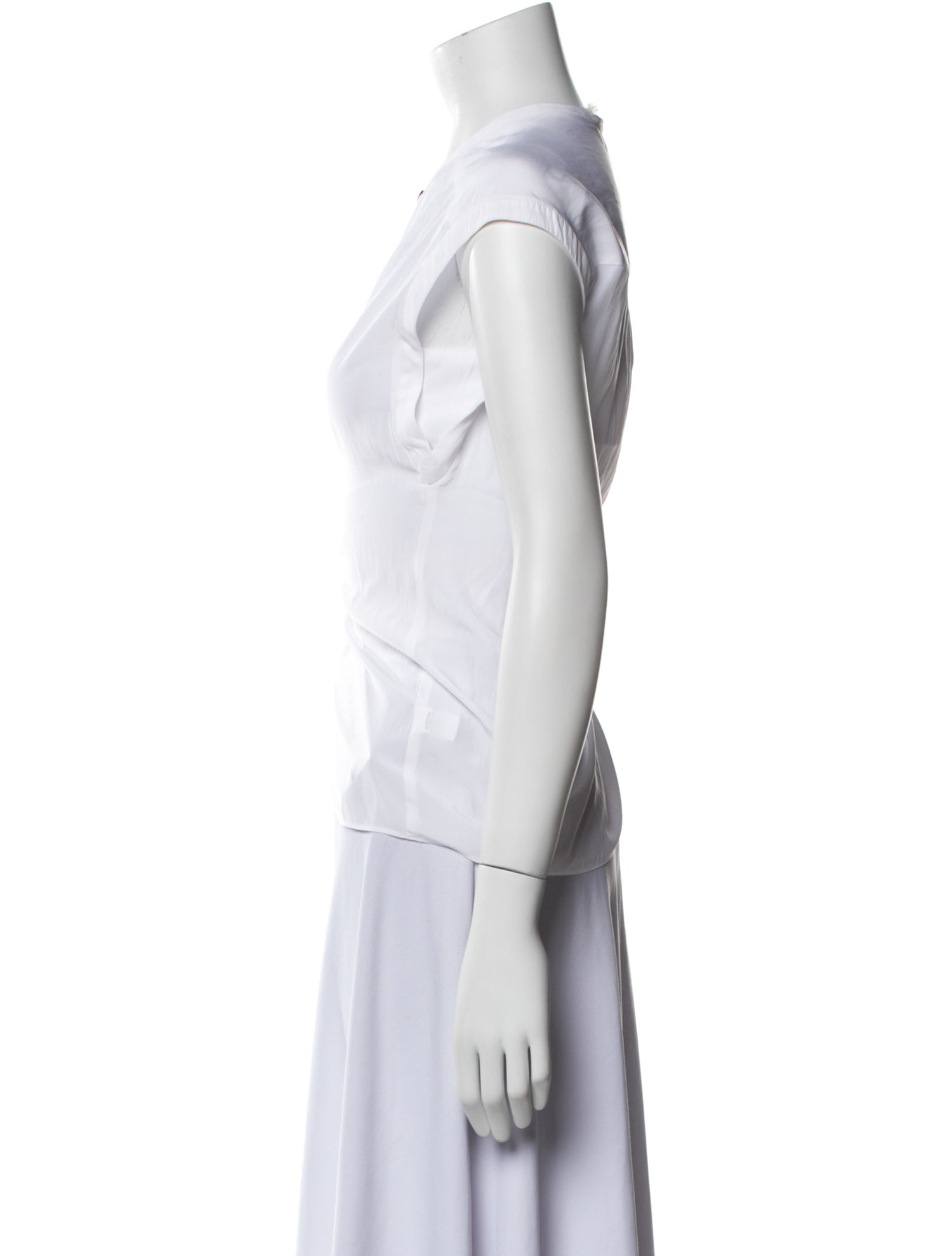 Ramy Brook Crew Neck Short Sleeve Button-Up Top