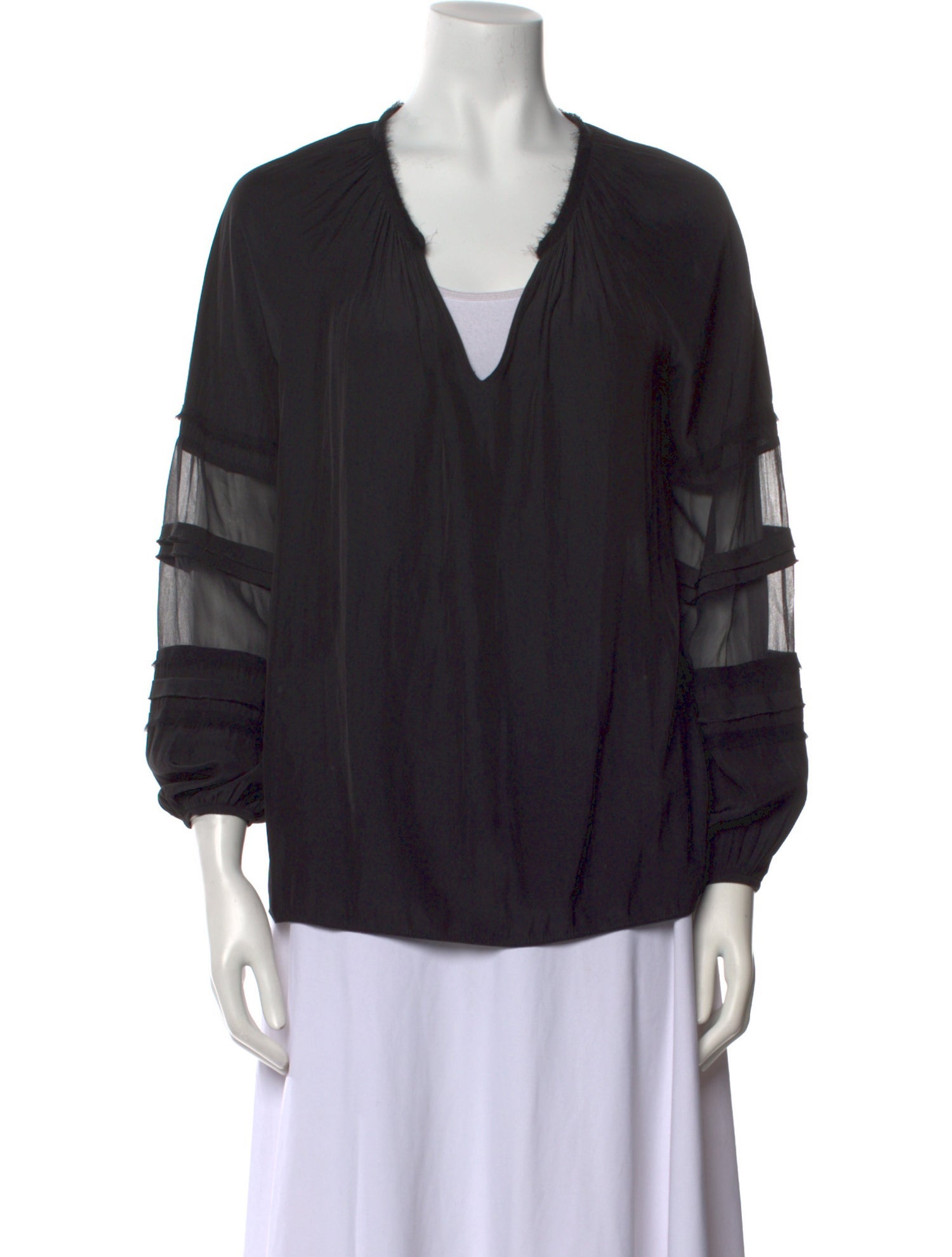 Ramy Brook V-Neck Three-Quarter Sleeve Blouse