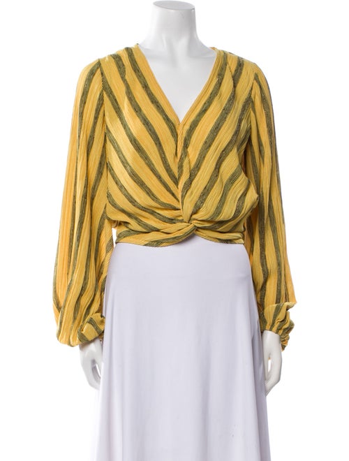 Ramy Brook Striped V-Neck Crop Top