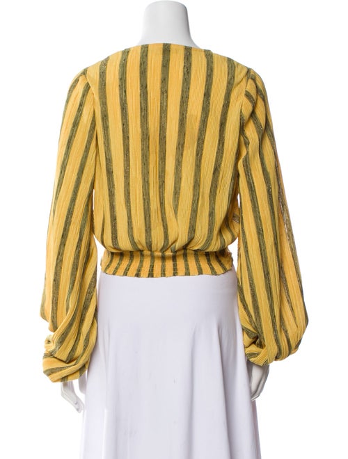 Ramy Brook Striped V-Neck Crop Top