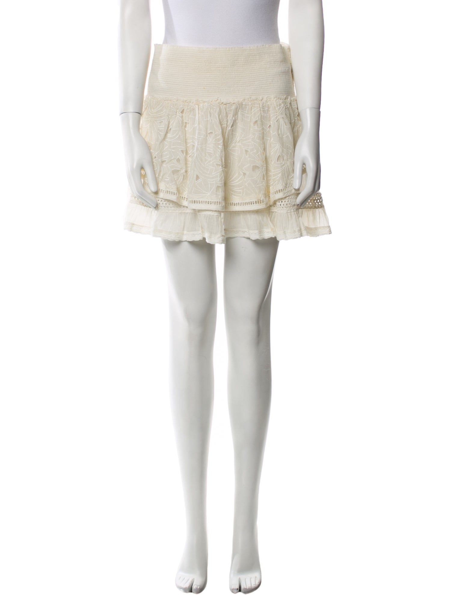 Ramy Brook Lace Pattern Mini Skirt