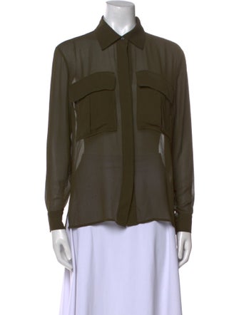 Ramy Brook Long Sleeve Button-Up Top