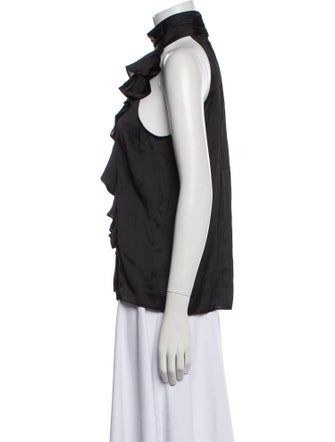 Ramy Brook Mock Neck Sleeveless Blouse