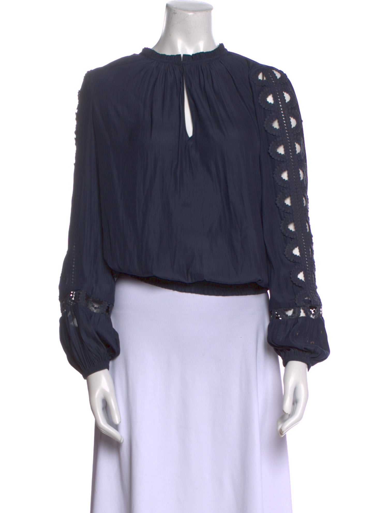 Ramy Brook Crew Neck Long Sleeve Top