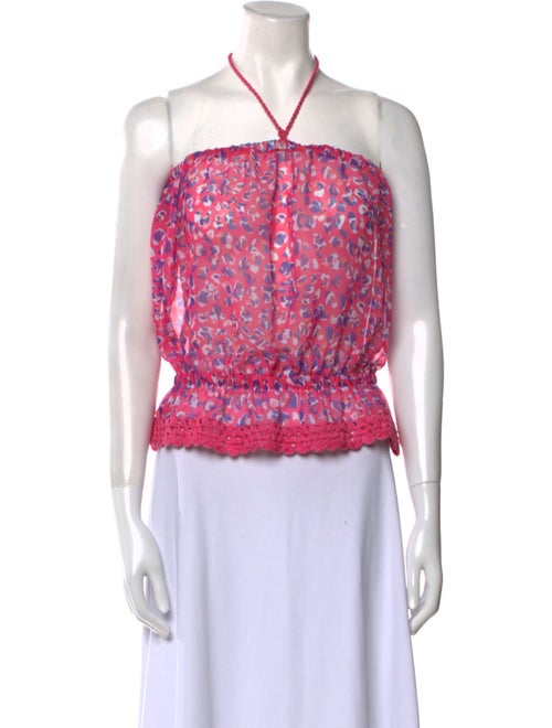 Ramy Brook Printed Halterneck Crop Top