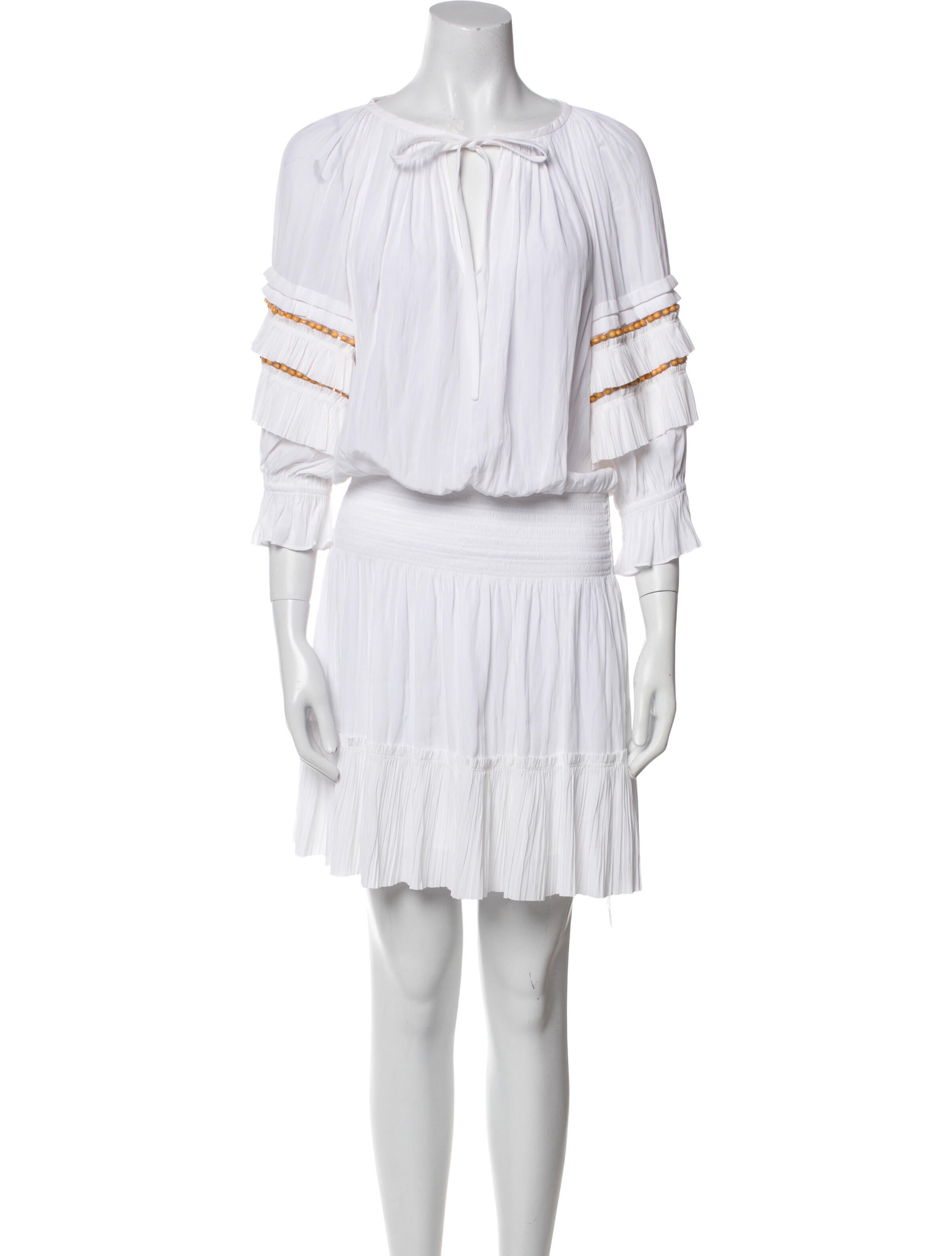 Ramy Brook Tie Neck Knee-Length Dress