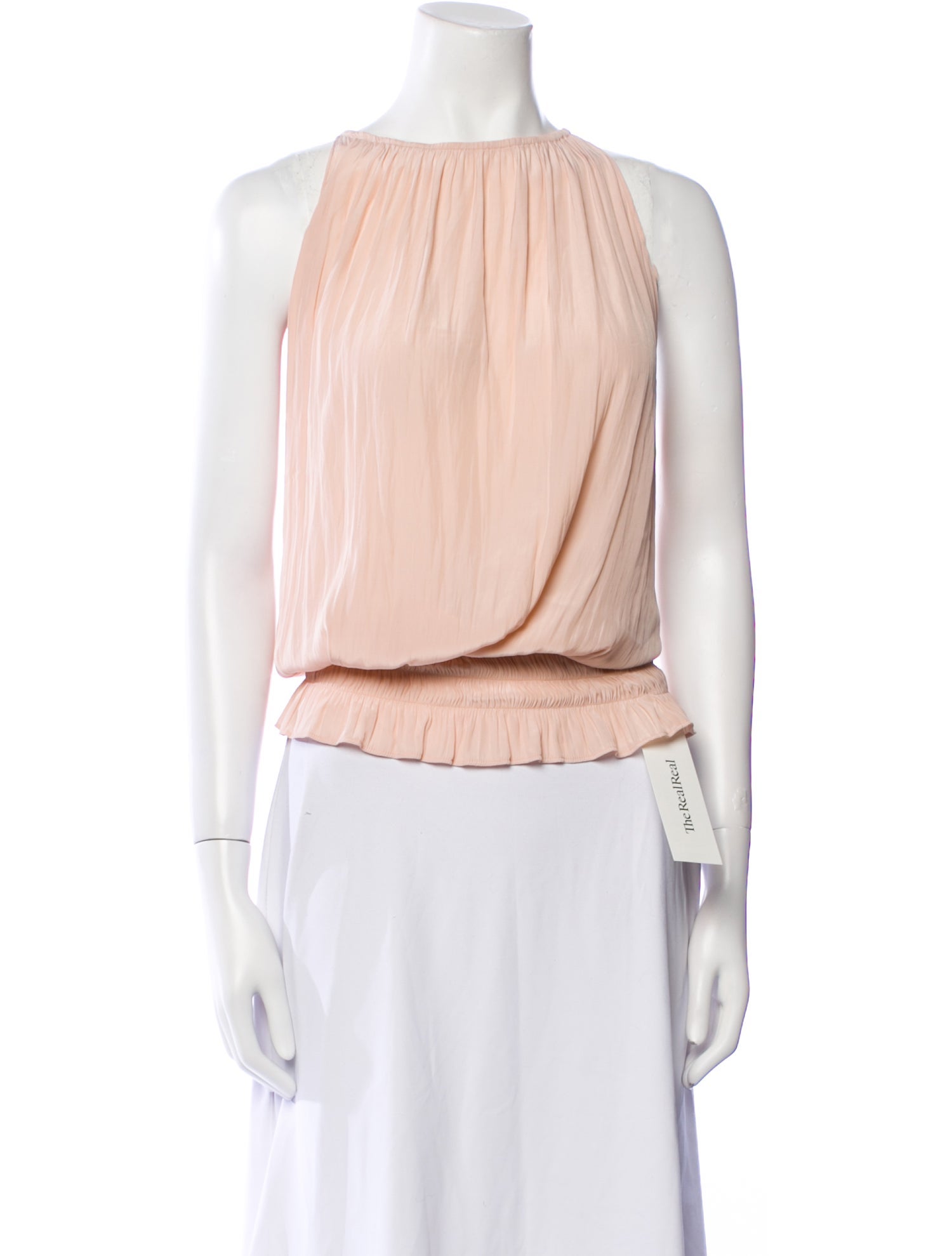 Ramy Brook Bateau Neckline Sleeveless Crop Top