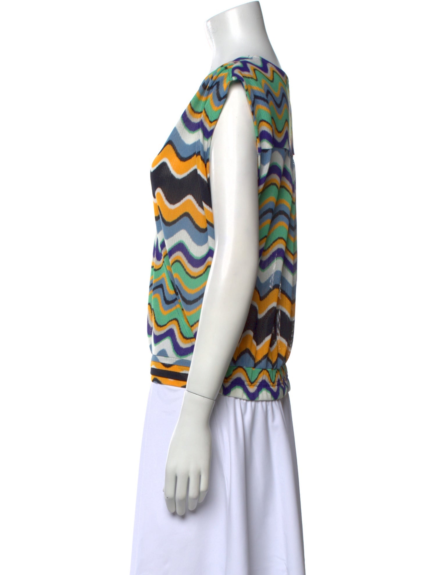 Ramy Brook Striped V-Neck Blouse