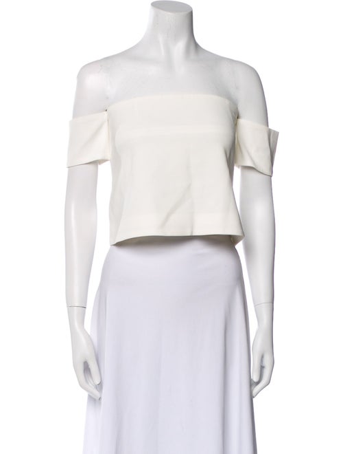 Ramy Brook Off-The-Shoulder Short Sleeve Crop Top