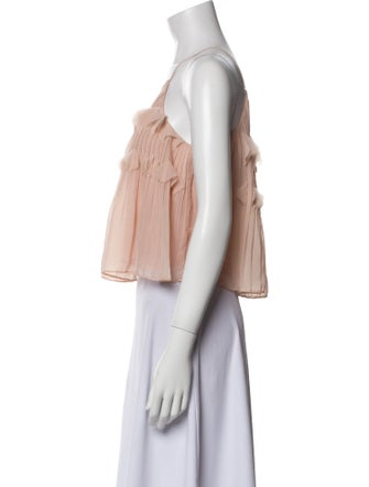 Ramy Brook Square Neckline Sleeveless Crop Top