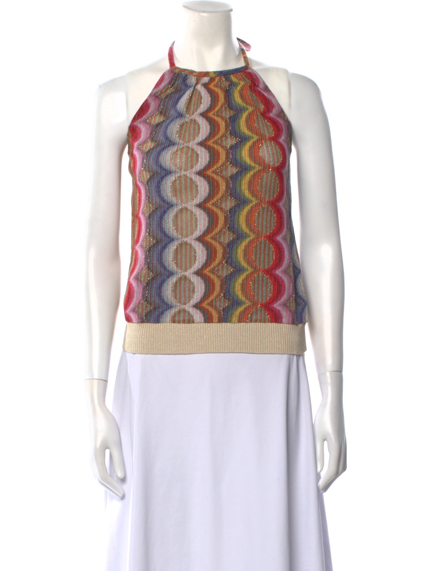 Ramy Brook Printed Halterneck Crop Top