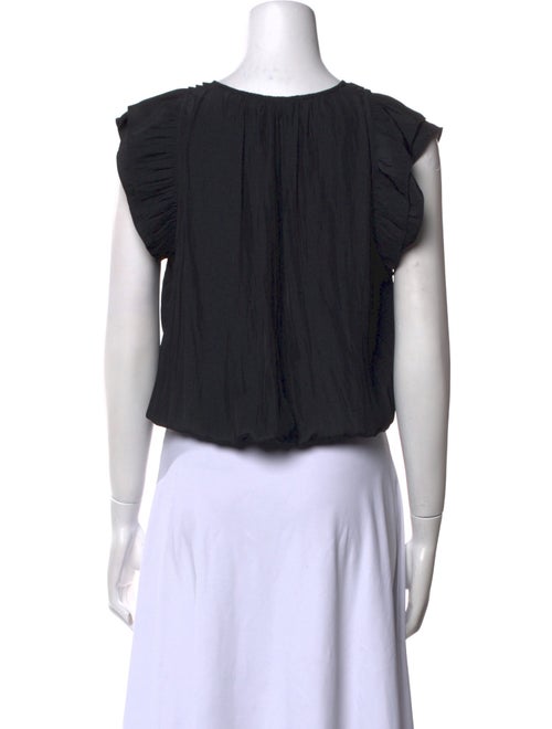 Ramy Brook V-Neck Short Sleeve Crop Top