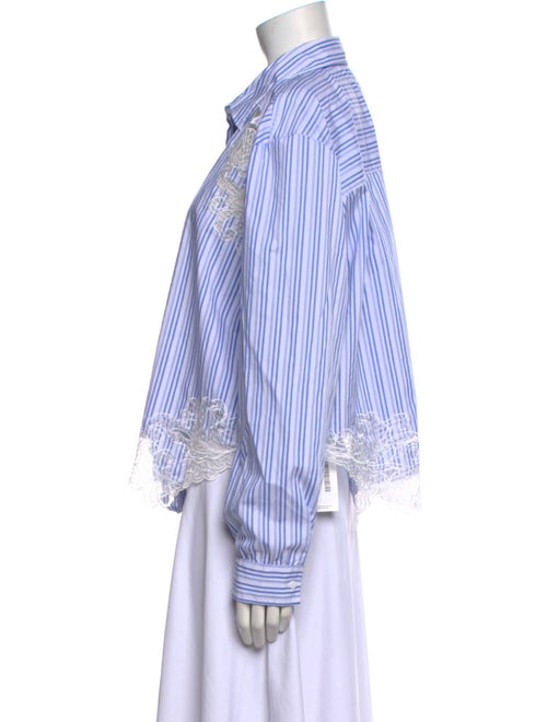 Ramy Brook Striped Long Sleeve Button-Up Top