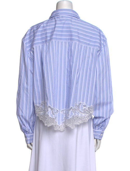 Ramy Brook Striped Long Sleeve Button-Up Top