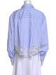 Ramy Brook Striped Long Sleeve Button-Up Top