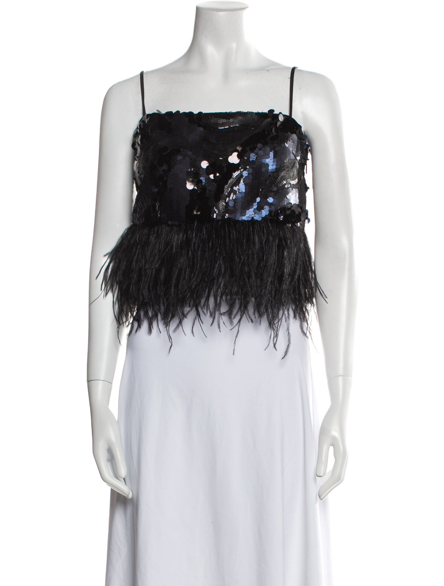 Ramy Brook Square Neckline Sleeveless Crop Top