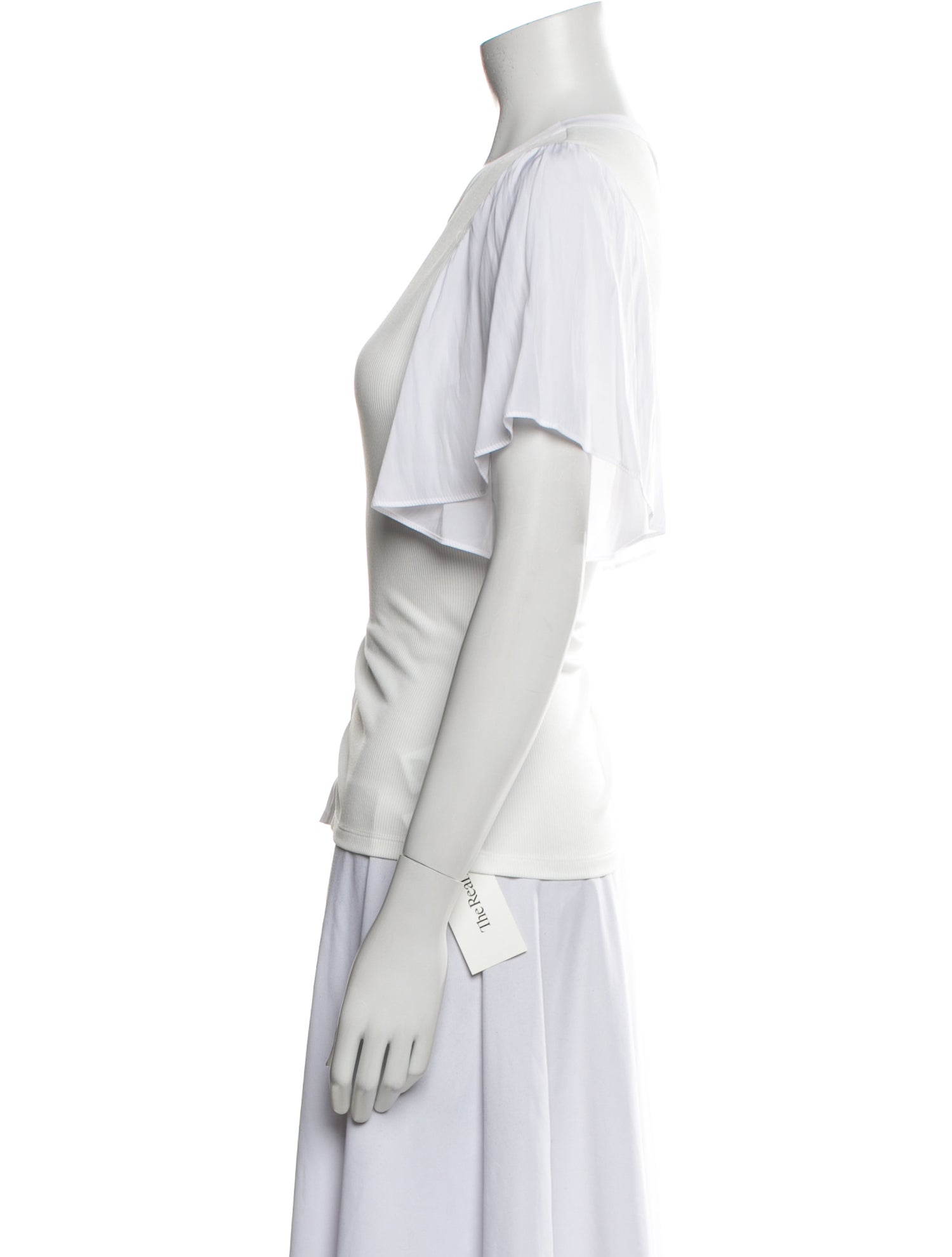 Ramy Brook Crew Neck Short Sleeve Button-Up Top w/ Tags