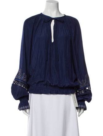 Ramy Brook V-Neck Long Sleeve Blouse