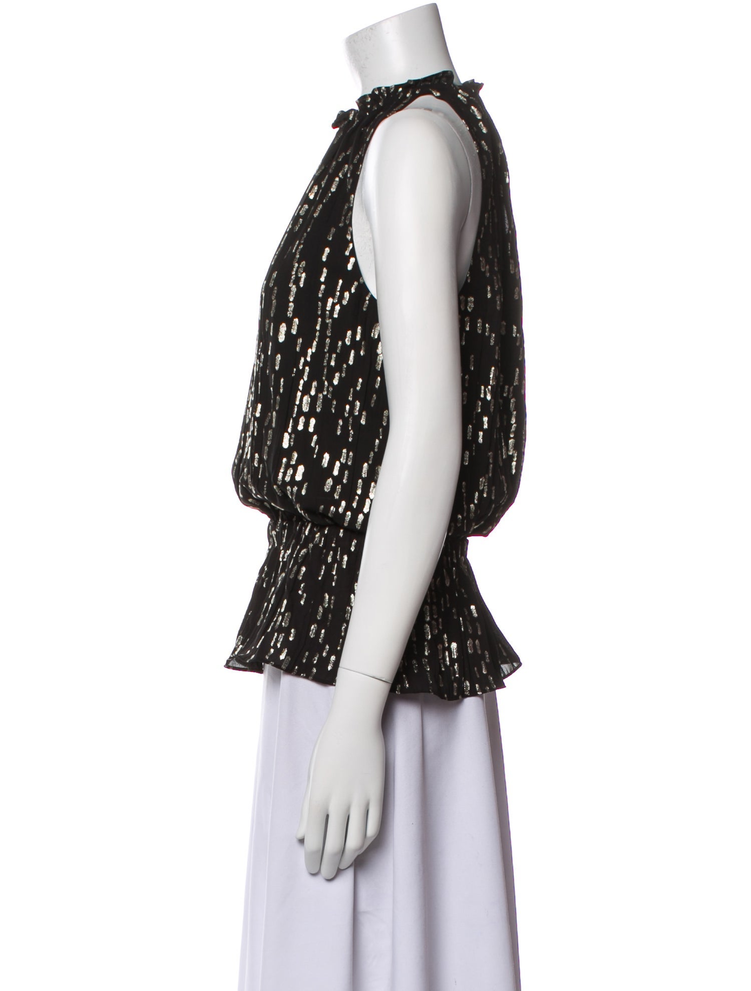 Ramy Brook Printed Mock Neck Blouse