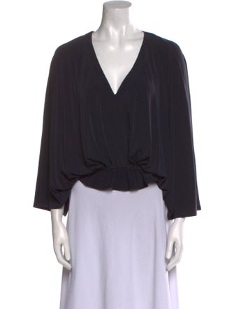 Ramy Brook V-Neck Three-Quarter Sleeve Blouse