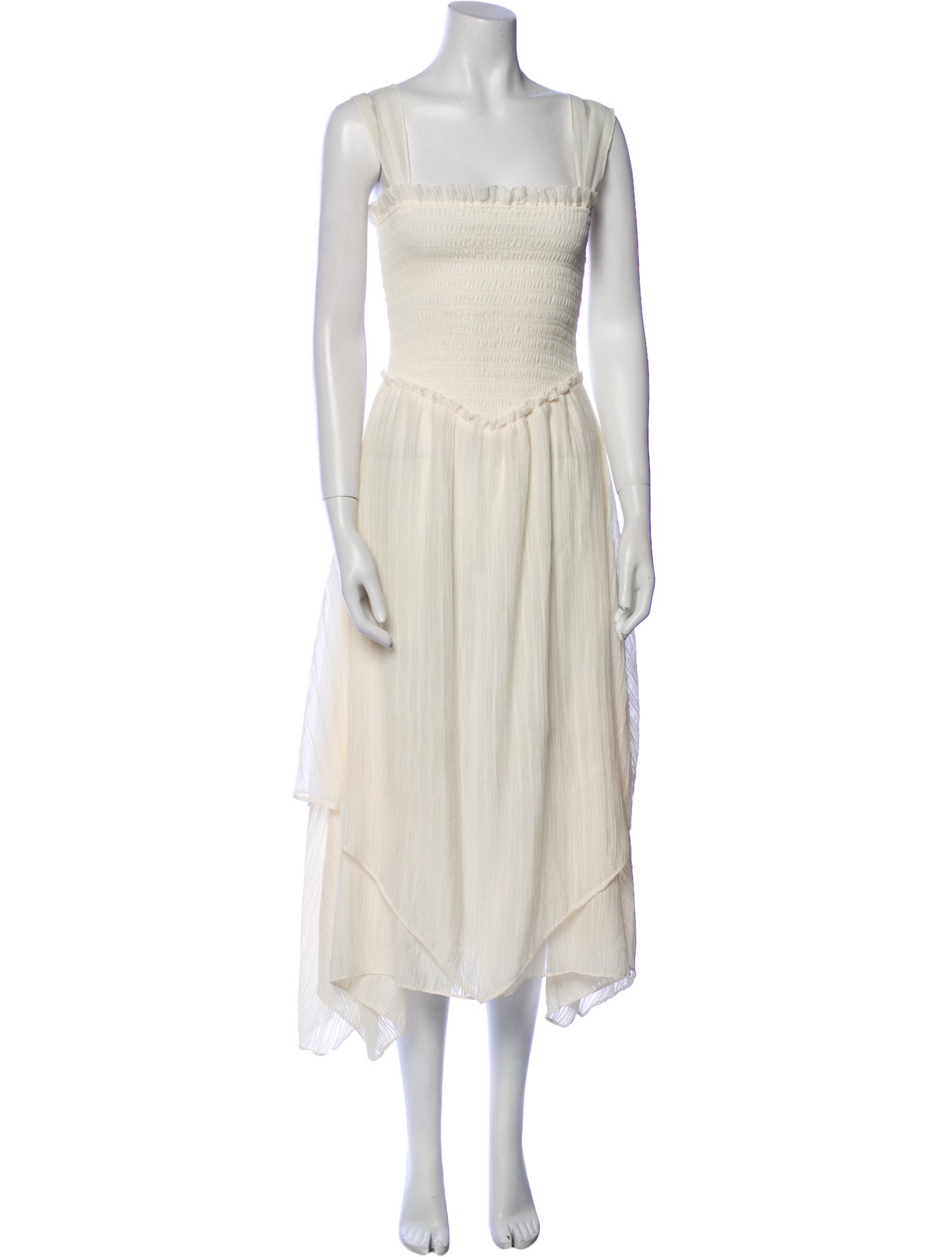 Ramy Brook Square Neckline Midi Length Dress