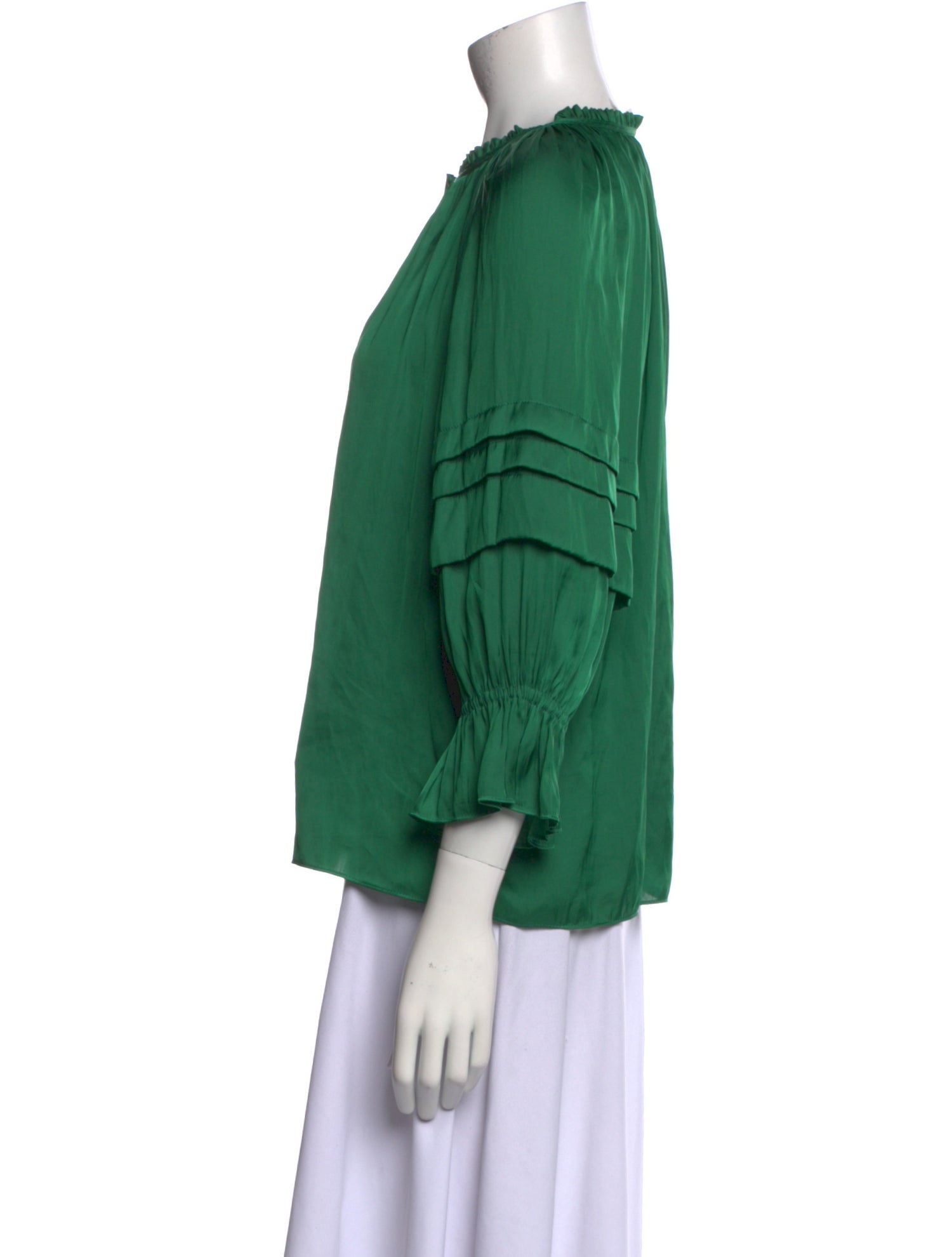 Ramy Brook Tie Neck Three-Quarter Sleeve Blouse