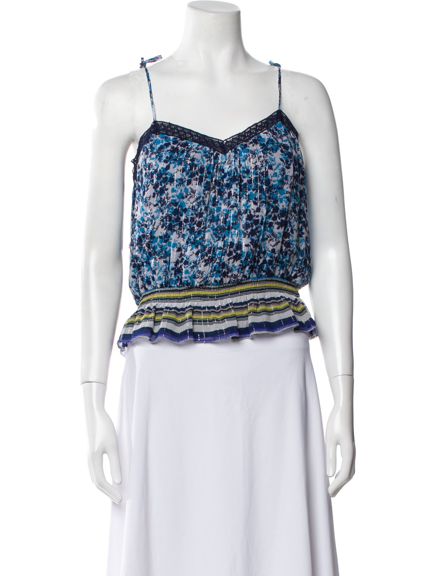 Ramy Brook Silk Paisley Print Crop Top