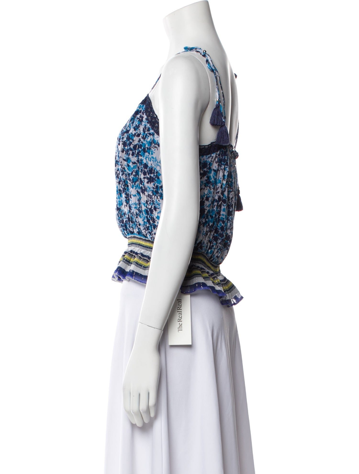 Ramy Brook Silk Paisley Print Crop Top