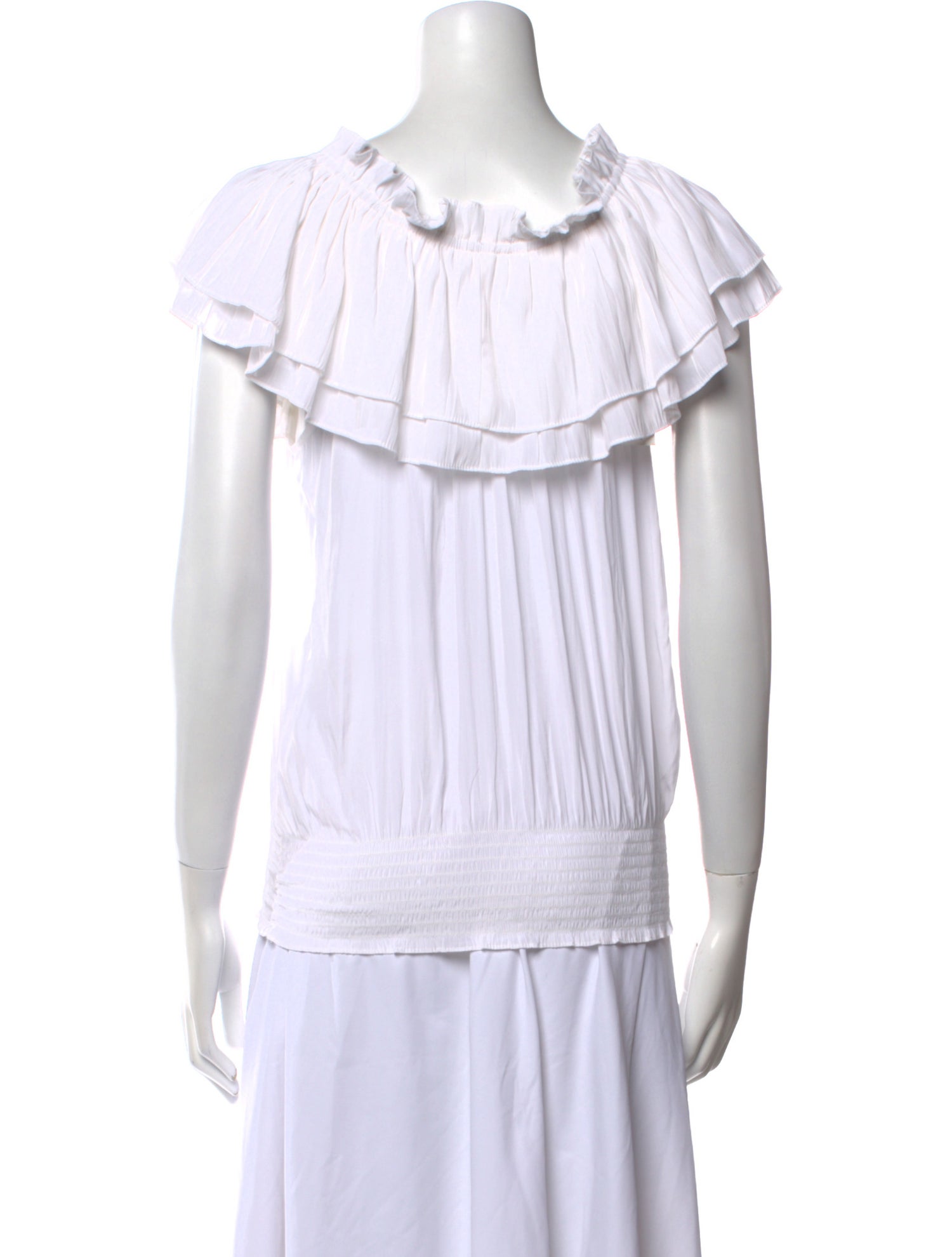 Ramy Brook Square Neckline Short Sleeve Blouse