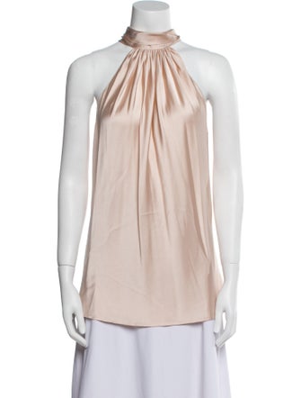 Ramy Brook Silk Mock Neck Blouse